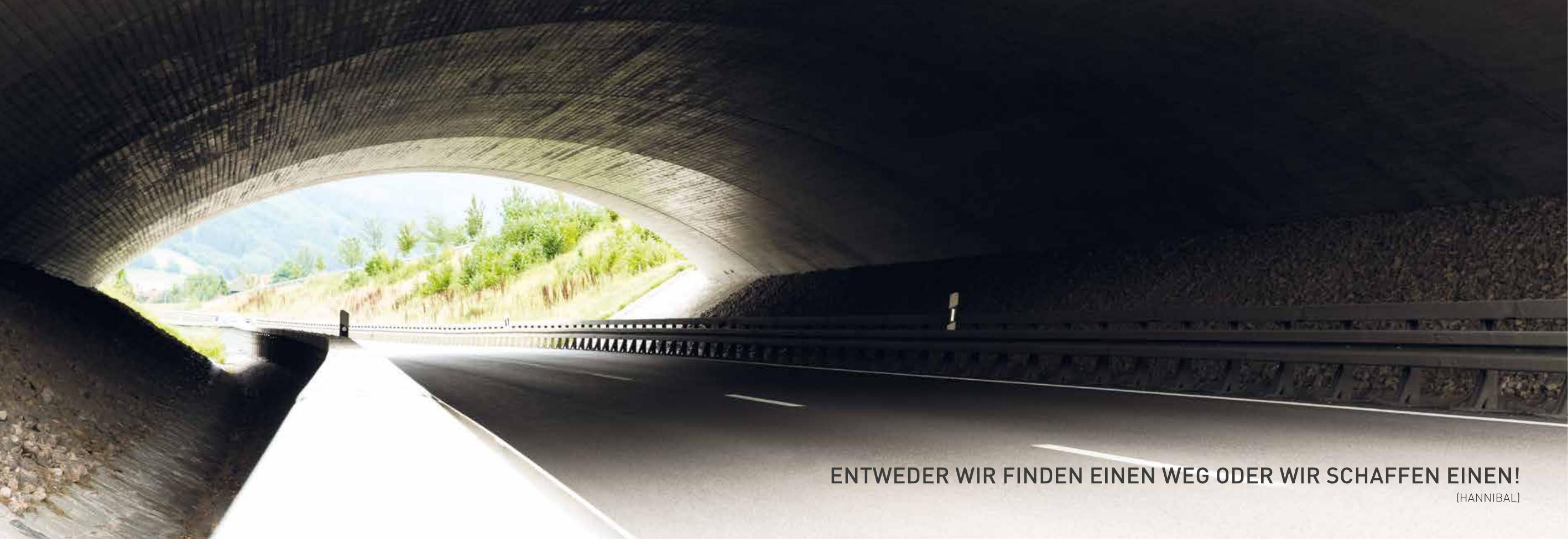 Infrastrukturprojekt - Tunnel mit Straße